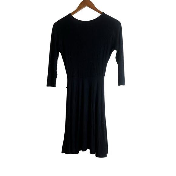 NWT! Rolla Costa Elegant Black faux Wrap Dress - Picture 5 of 7